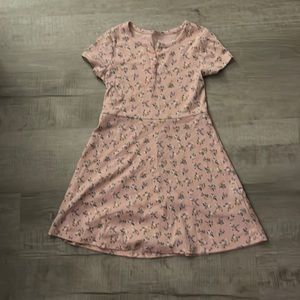 Pink floral dress